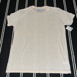 Urban Outfitters Neutral Tan Cream Burnout Short Sleeve T-shirt